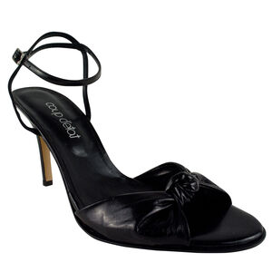 Coup D'etat Women's Eva Leather Knot Ankle Strap Heels Shoes Black 9.5M New